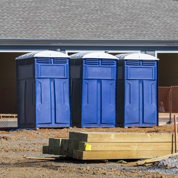 what is the expected delivery and pickup timeframe for the porta potties in Meredith